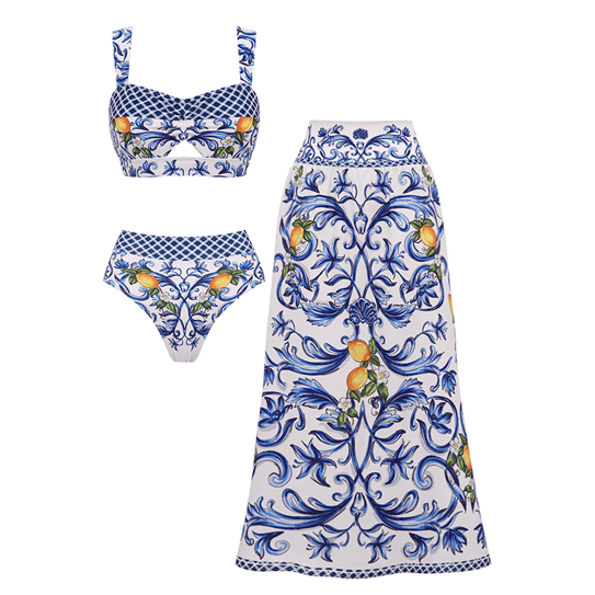 Swimsuit and skirt / XL