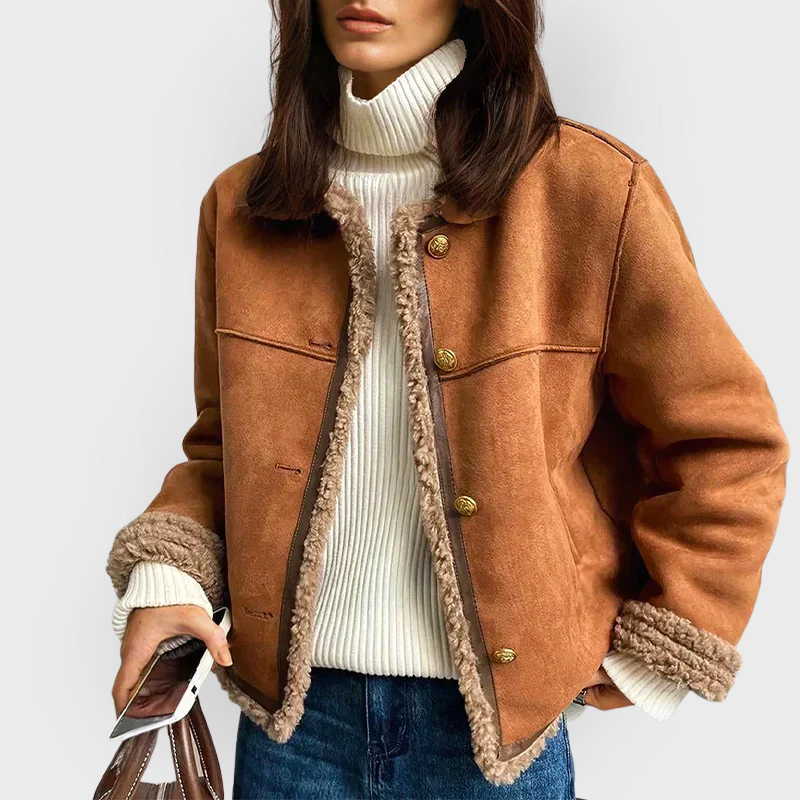 Edith™ | Veste en Cuir Élégante