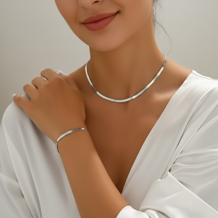Solid silver finish